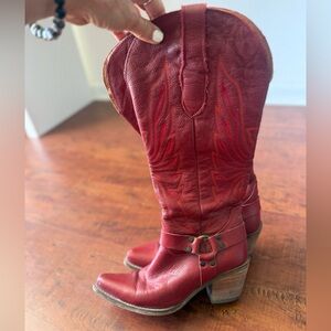 Dingo red  Leather Western cowboy Boots